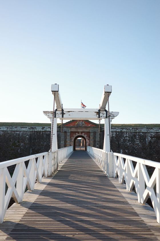 Culloden and Fort George: Bridge leading straight to fort gate