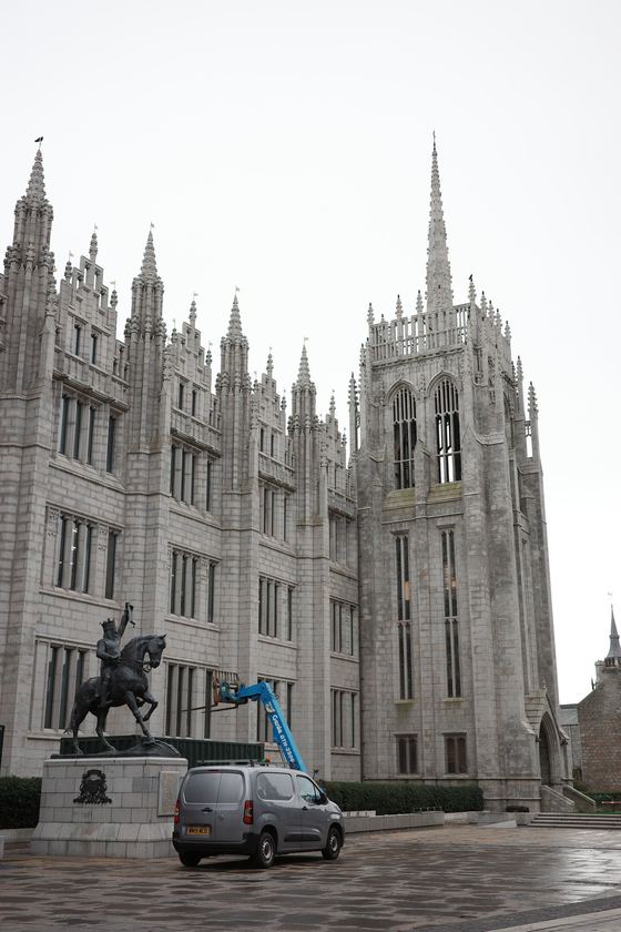 City Centre: Grand Gothic facade across the square