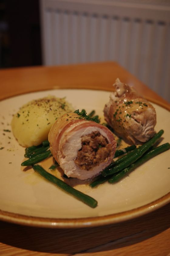 Dunoon: Plated roast with green vegetables