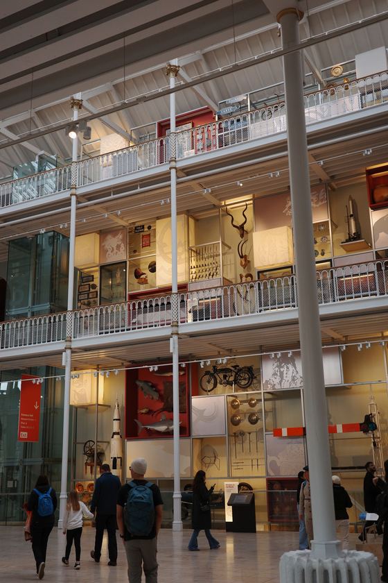 Museum: Tiered museum galleries and exhibits