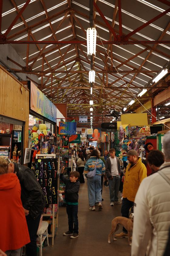 The Barras: Market aisle beneath timber roof