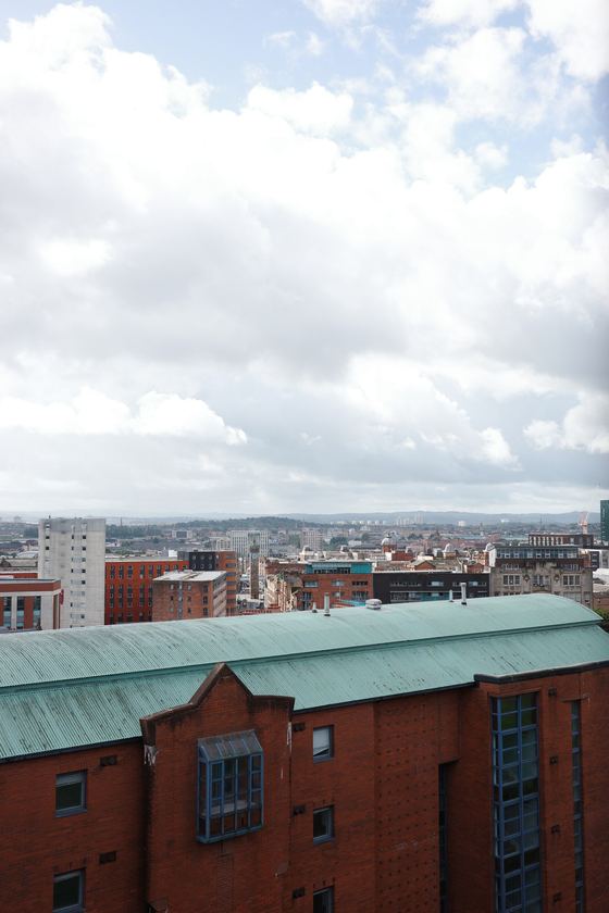 Strathclyde campus: City view above campus rooftops