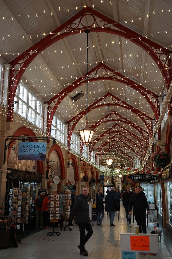 Inverness: Repeating arches inside shopping arcade