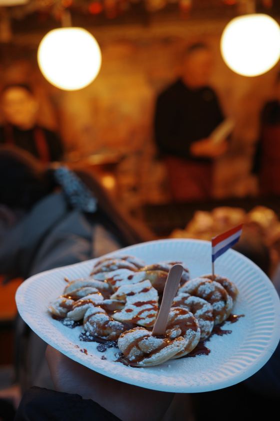 Belfast: Pastry plate against warm lights