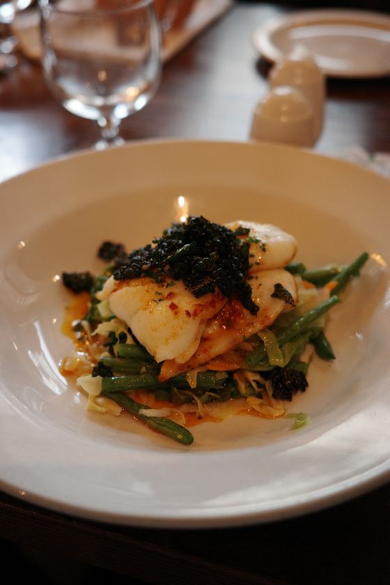 Oban: Plated seafood in warm light