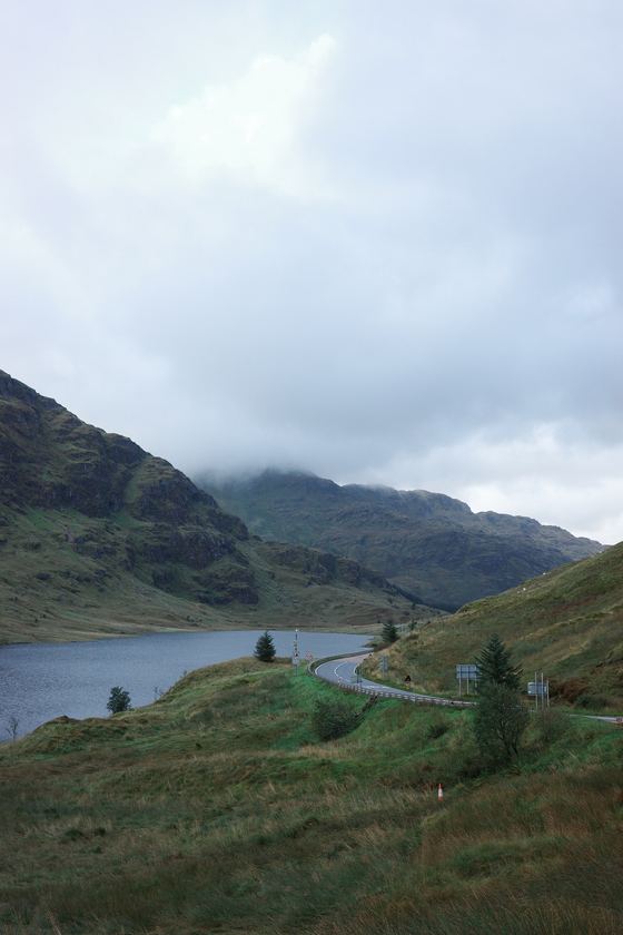 Rest and Be Thankful and Tarbet: Winding road above the loch