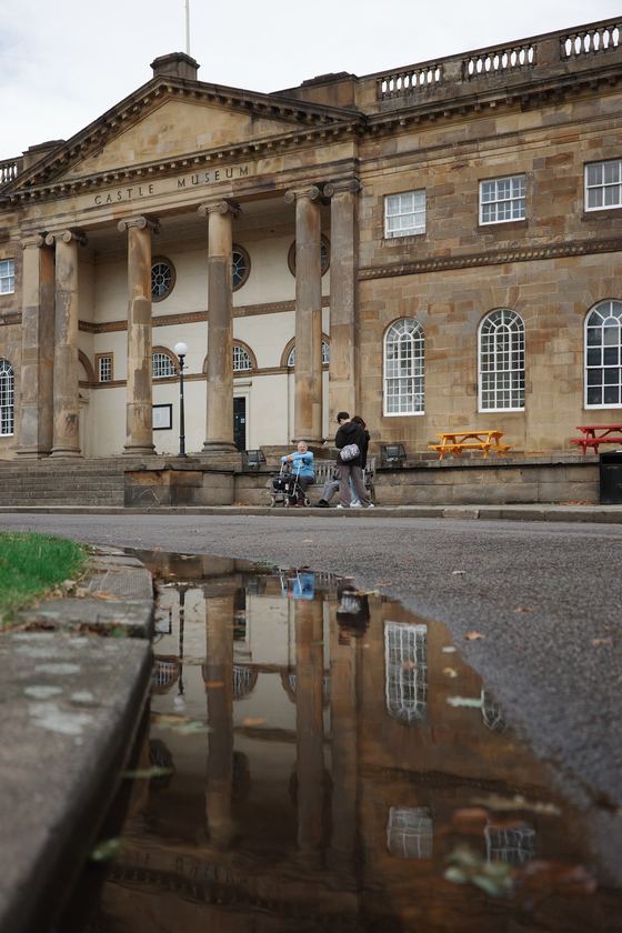 York: Grand facade reflected in a puddle